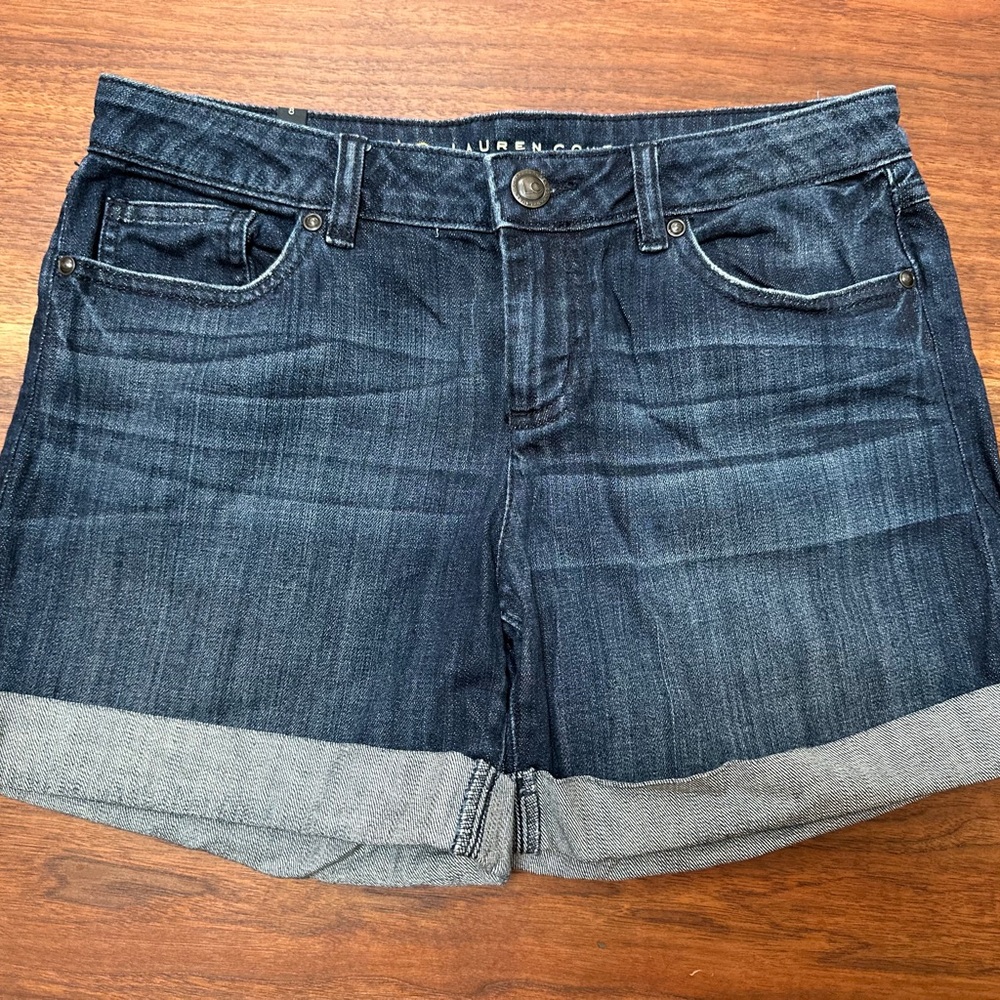 LC Lauren Conrad Indigo Jean Shorts